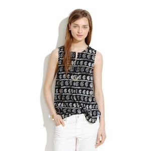 Madewell Moroccan Stripe printed blouse top